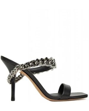Michael Kors Schoenen ,Zwart ,Leer Bianca Sandalen Van Versierd Leer