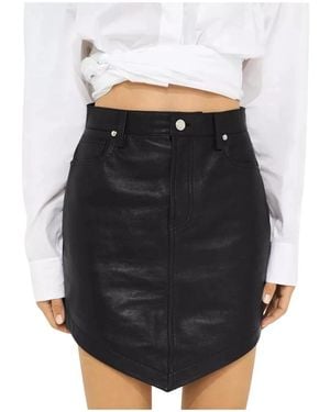 Alexandre Vauthier Minirock Aus Leder - Schwarz