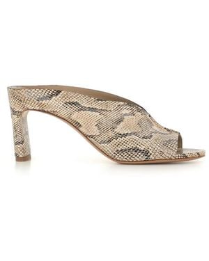 Roberto Del Carlo Heeled Mules - Metallic