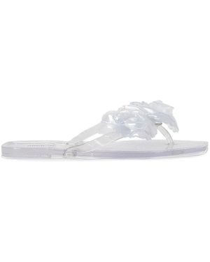 Coperni Silicone Flower Flat Sandalen - Wit