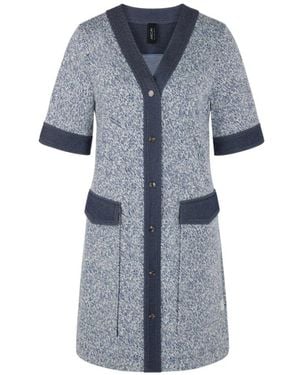 Marc Cain Kleedjes ,Blauw ,Stretch Viscose Mini Jurk