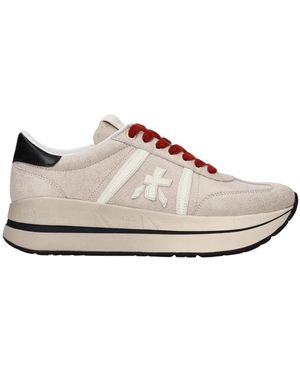 Premiata Schoenen ,Leer Bethcoin Sneakers - Wit