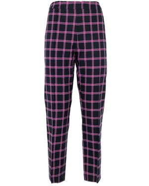 Manila Grace Slim-Fit Trousers - Blu