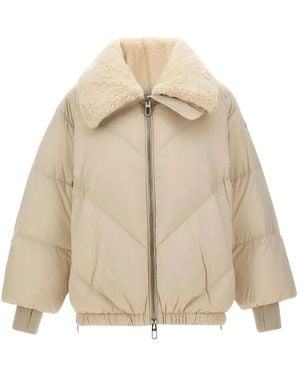 DUNO Jassen ,Leer Celia Down Jacket - Naturel