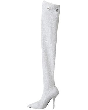 Dolce & Gabbana Over-Knee Boots - White
