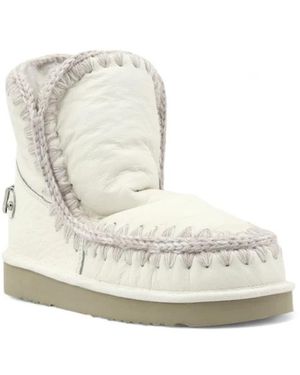 Mou Schoenen ,Wit ,Leer Winterlaarzen