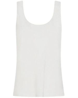 Seventy Tops ,Wit ,Viscose Cady Crepe Tank Top