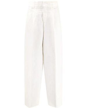 Closed Wide Trousers - White