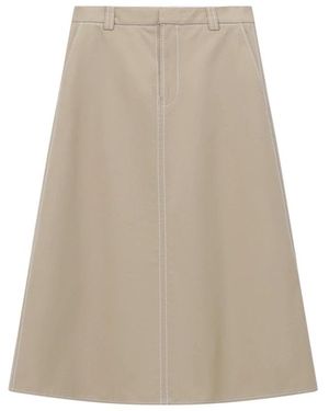 Ami Paris Midi Skirts - Natural