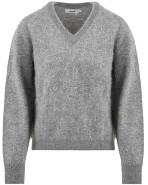 Not Shy V-Neck Knitwear - Grey