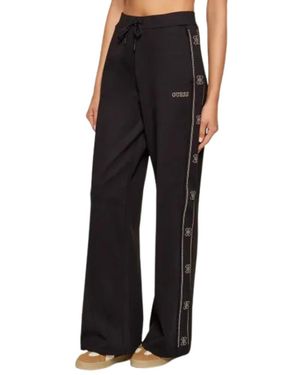 Guess Broeken ,Zwart ,Polyester Octavia Wide Leg