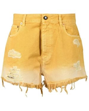Semicouture Denim Shorts - Yellow