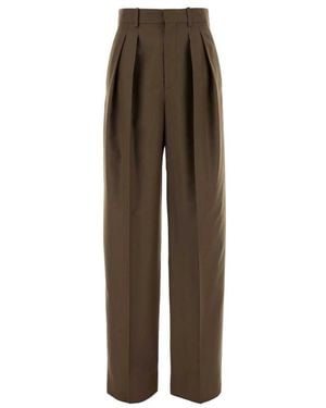 Saint Laurent Tapered Trousers - Marrón