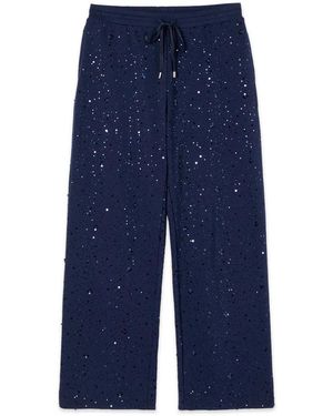 Oltre Broeken ,Blauw ,Katoen Sequin Joggers