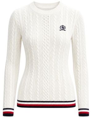 Tommy Hilfiger Truien & Vesten ,Wit ,Round-Neck Truien