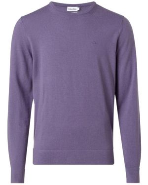 Calvin Klein Round-Neck Knitwear - Purple