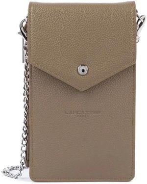 Lancaster Omslag Smartphone Clutch Drukknop Donker Zand - Naturel