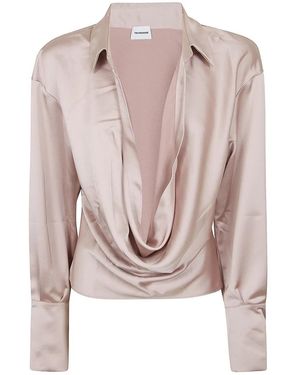 ANDAMANE Lilia Satijnen Blouse - Roze