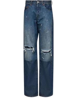 MM6 by Maison Margiela Straight Jeans - Azul