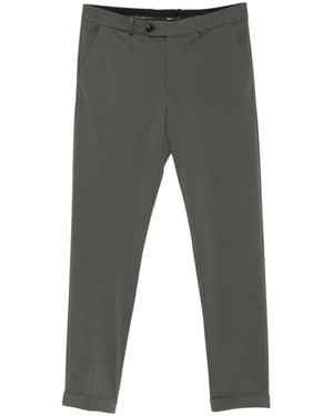Rrd Broeken ,Groen ,Leer Slim-Fit Broek - Grijs