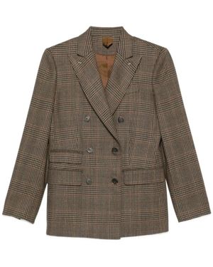 Max Mara Jassen ,Bruin ,Dubbelrijige Blazer