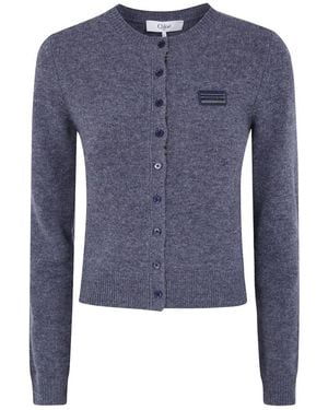 Chloé Klassischer Cardigan - Blau
