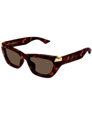 Alexander McQueen Acetate Framed Sunglasses - Brown