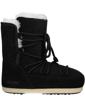 Moon Boot Mb Evx Boot Suede Shearling - Schwarz