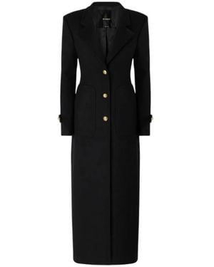 Pinko Single-Breasted Coats - Negro