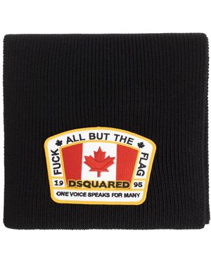 DSquared² Accessoires ,Zwart ,Wol Wool Scarf