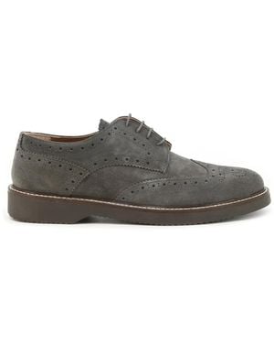 DUCA DI MORRONE Enrico wildleder schnürschuhe grau