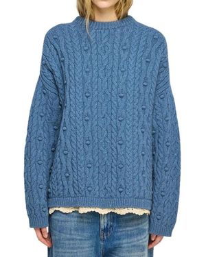 Semicouture Round-Neck Knitwear - Bleu
