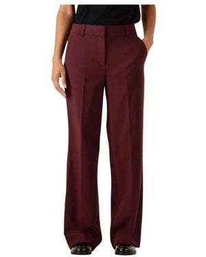 SELECTED Broeken ,Rood ,Bordeaux Wijde Broek