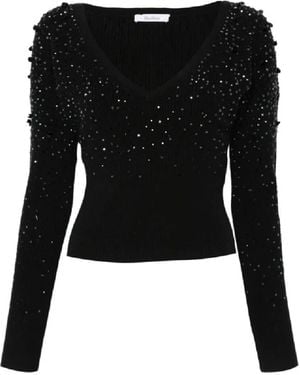 Max Mara V-Neck Knitwear - Negro