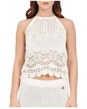 Akep Sleeveless Tops - Blanco