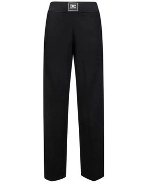 Elisabetta Franchi Wide Trousers - Black