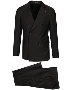 Tagliatore Kostuums ,Zwart ,Wol Vesuvio Double-Breasted Suit