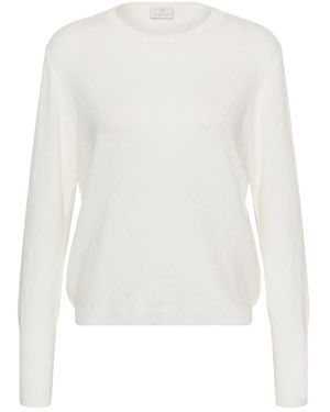 Kaffe Round-Neck Knitwear - Blanco