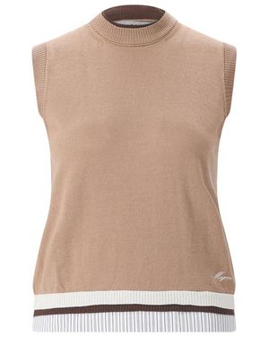 MSGM Truien & Vesten ,Bruin ,Wol Gebreide Trui Met Ronde Hals - Naturel