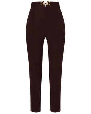 Elisabetta Franchi Slim-Fit Trousers - Red