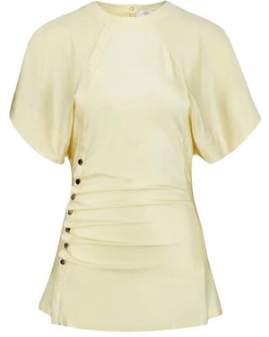 Rabanne Elegante Gedrapeerde Blouse - Geel
