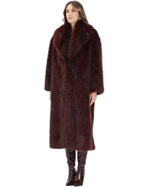 Elisabetta Franchi Faux Fur & Shearling Jackets - Red