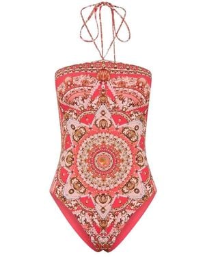 CAMILLA Shell Games Halterneck Badpak - Rood