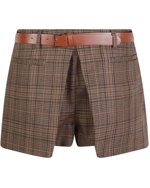 Dondup Korte Broeken ,Bruin ,Wol Nelly Shorts