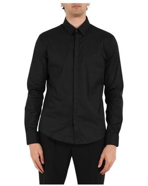 Patrizia Pepe Stretch-Popeline-Hemd Slim Fit - Schwarz