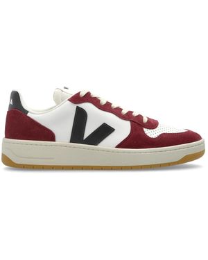 Veja Schoenen ,Rood ,Leer Sportschoenen V-10 Prime Leer