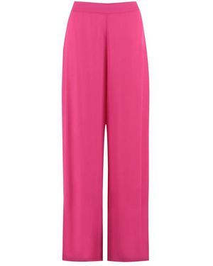 Clips Wijde Broek Met Elastische Taille - Roze