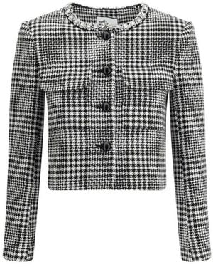 Self-Portrait Tweed Jackets - Noir