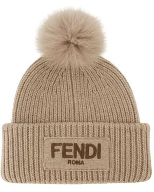 Fendi Beanies - Natural