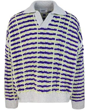 Bonsai Knitwear > v-neck knitwear - Bleu